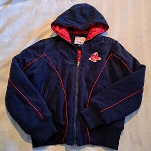 Boston Red Sox women's size Medium fleece jacket with quilted lining & hood